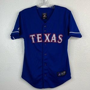 Blue Majestic MLB Youth baseball jersey